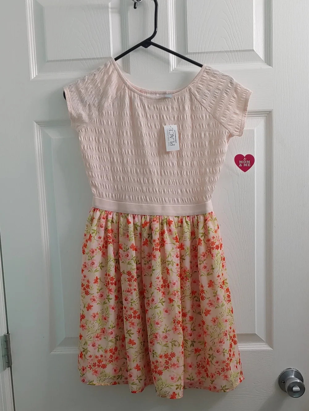 The Children's Place Pink Floral Fit & Flare Dress NWT Size 14